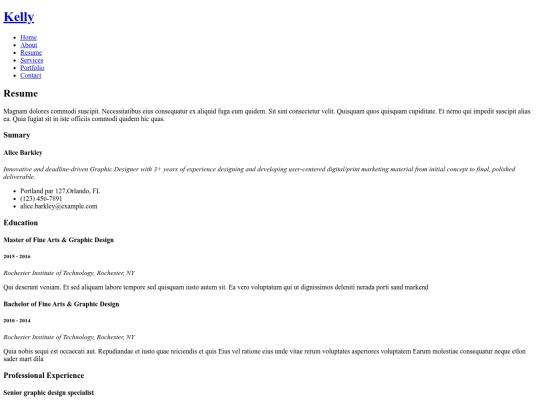 resume screenshot