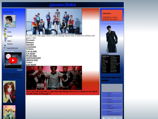 links screenshot