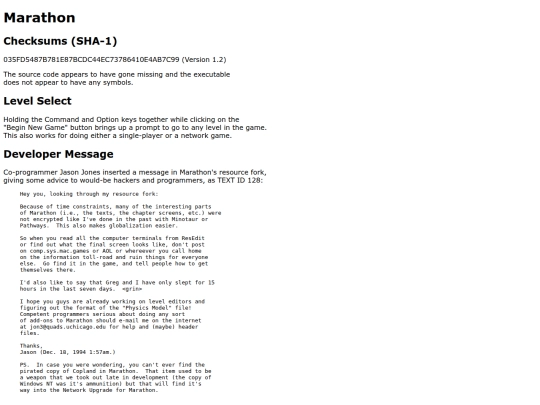 marathon_mac screenshot