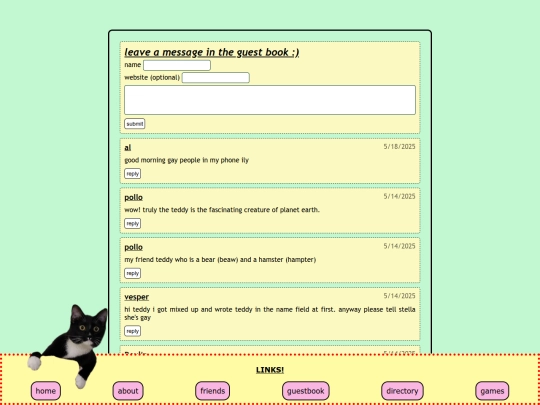 guestbook screenshot
