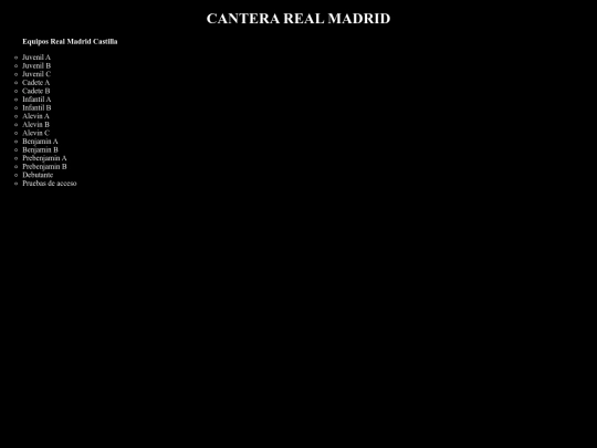 realmadrid/cantera screenshot