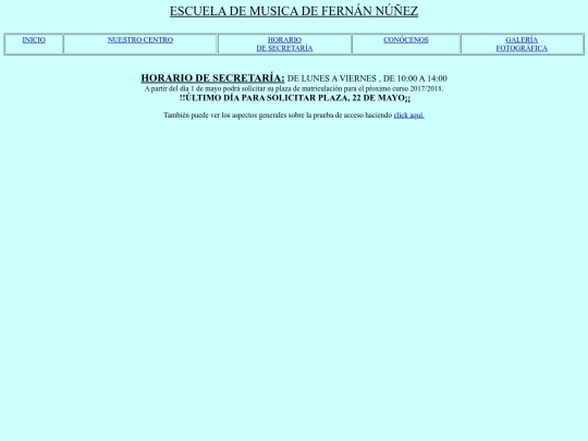 HORARIO DE SECRETARÍA screenshot