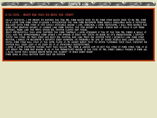 log screenshot