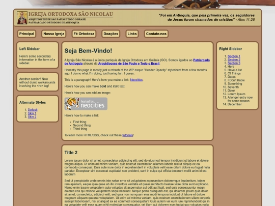 links screenshot