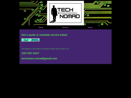 technomad/notfound screenshot
