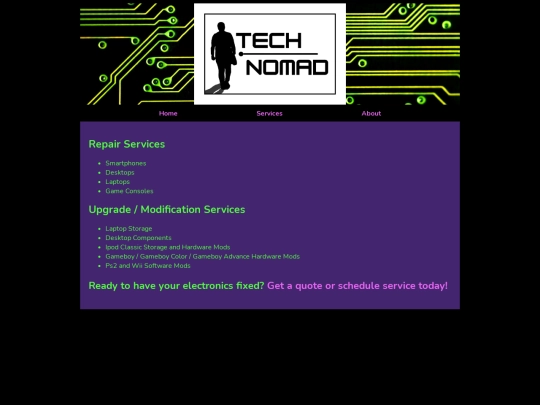 technomad/services screenshot