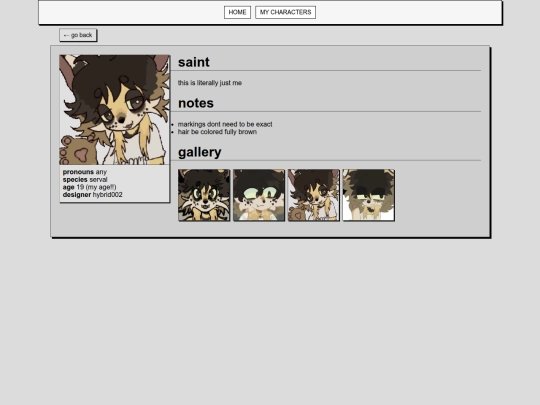 CHARACTERS/me screenshot