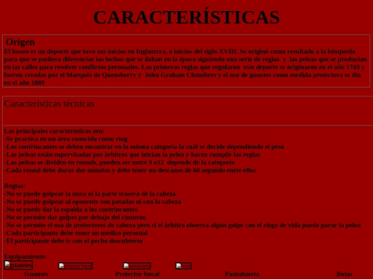 Boxeo/Características screenshot