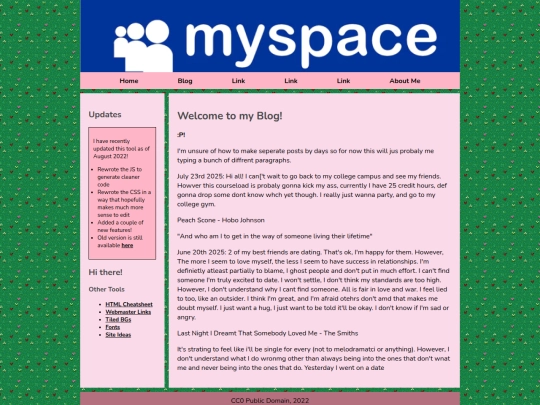 blog screenshot