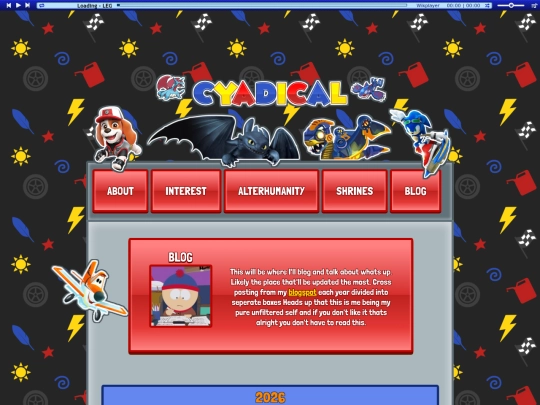 Blog screenshot
