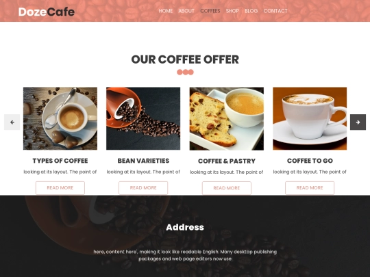 coffees screenshot