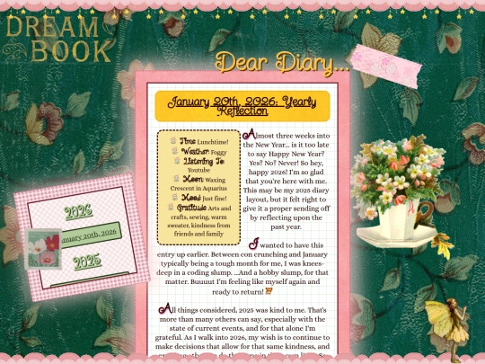 bedroom/diary/2025 screenshot