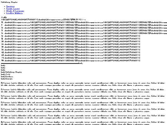 fonts/heffaklump-demo screenshot