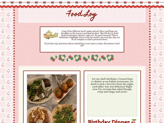 kitchen/foodlog screenshot