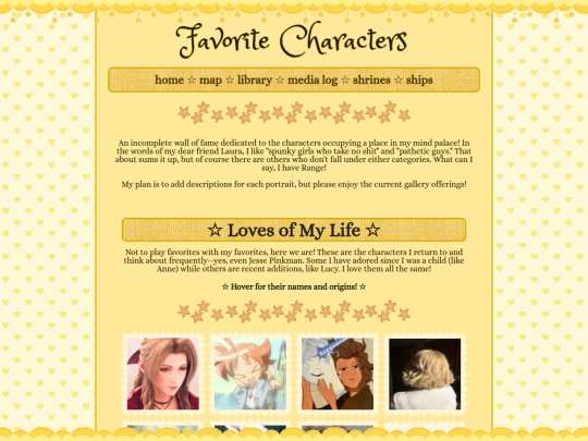 library/characters screenshot