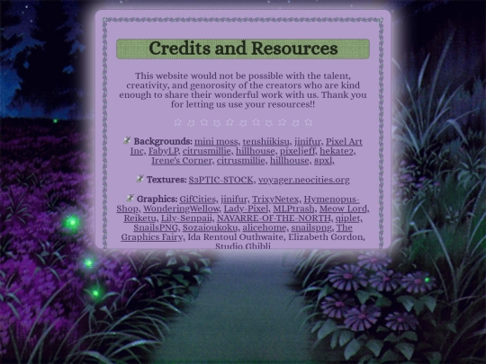 links/resources screenshot