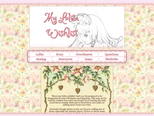 wardrobe/lolita/wishlist screenshot