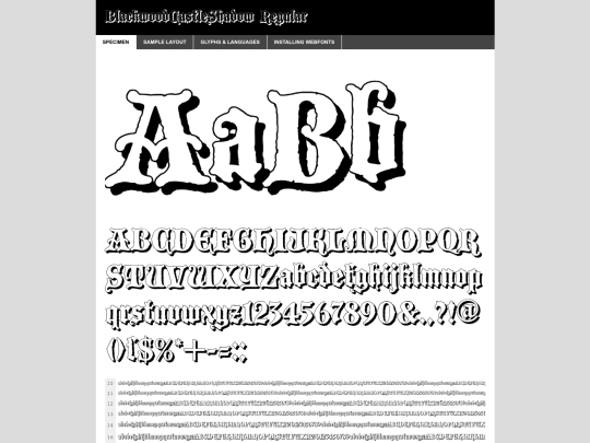 fonts/blaccs__-demo screenshot