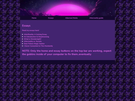 Essays screenshot
