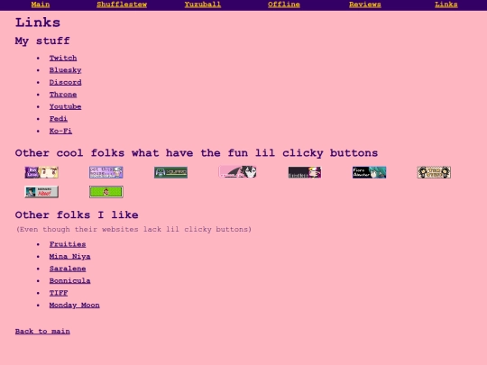 links screenshot