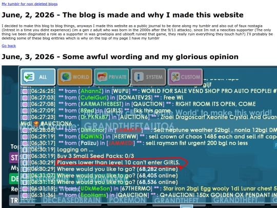 Blog screenshot