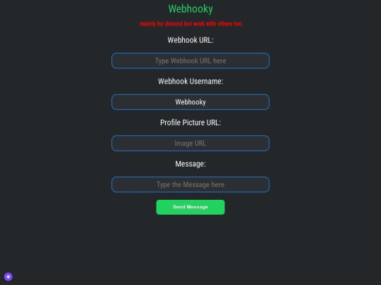 webhooky screenshot