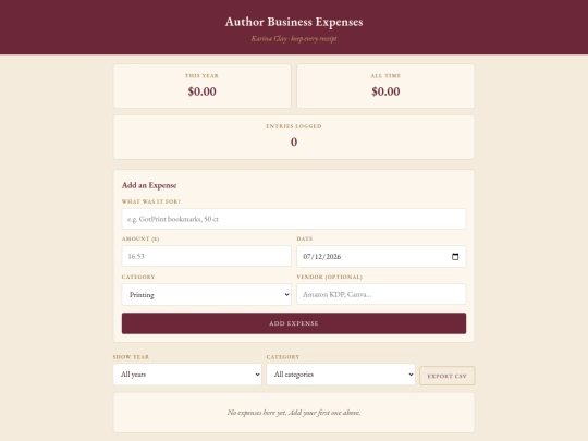 expense screenshot
