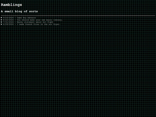 site/ramblings screenshot