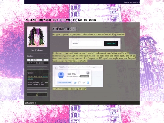 newsletter screenshot