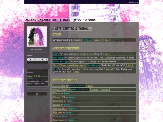 sitecredits screenshot