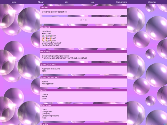 headmates/cesare/list screenshot