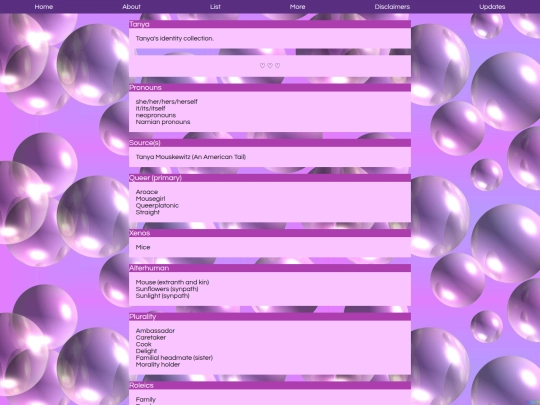 headmates/tanya/list screenshot