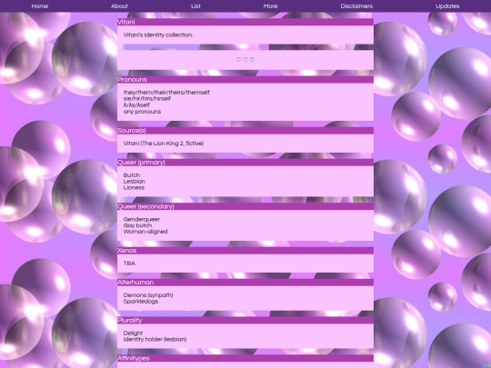 headmates/vitani/list screenshot