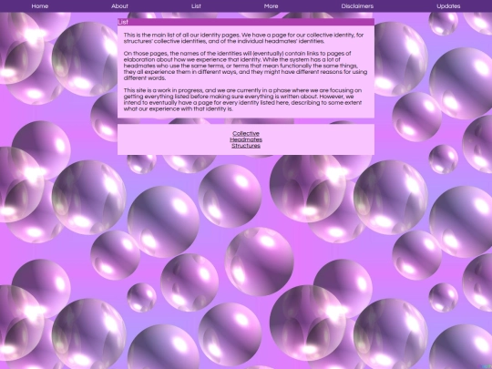 list screenshot