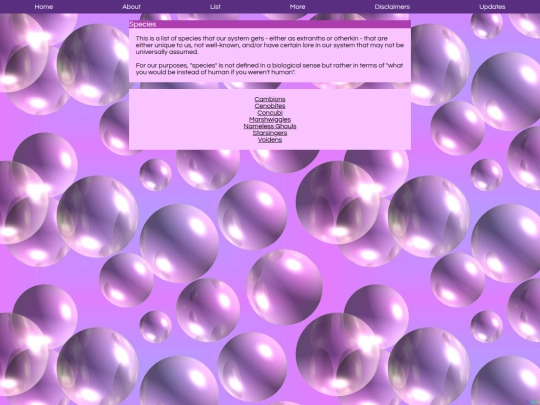 species screenshot