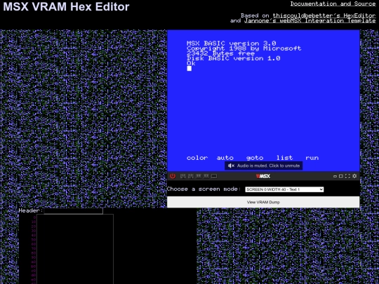 msxVramEdit screenshot