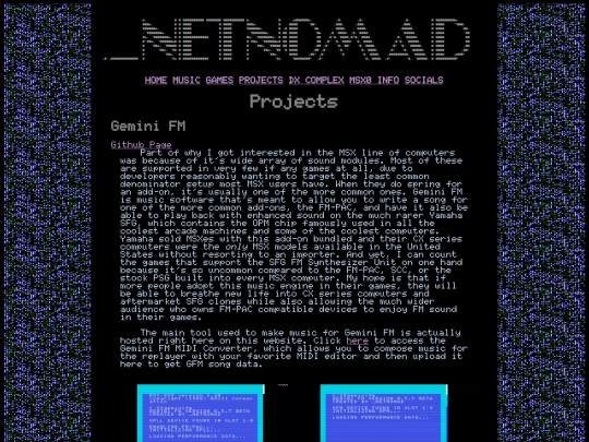 projects screenshot