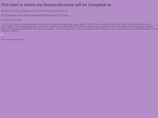 Gunpla_Reviews screenshot