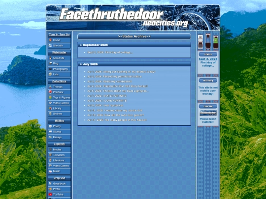 status screenshot