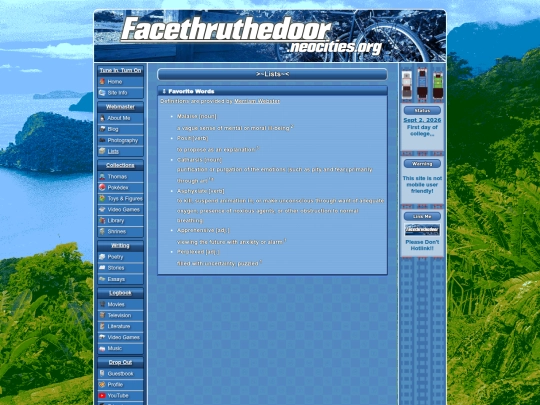 webmaster/lists screenshot