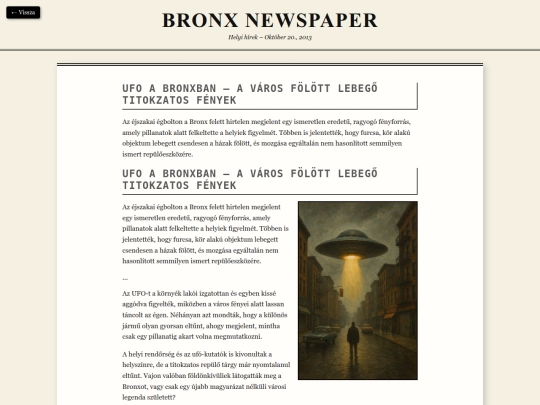 newspaper/ufo screenshot