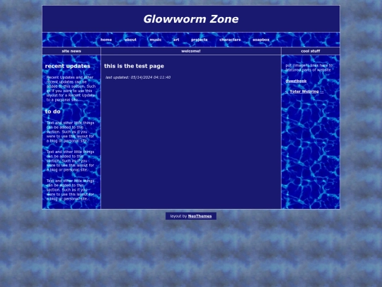 testpage screenshot
