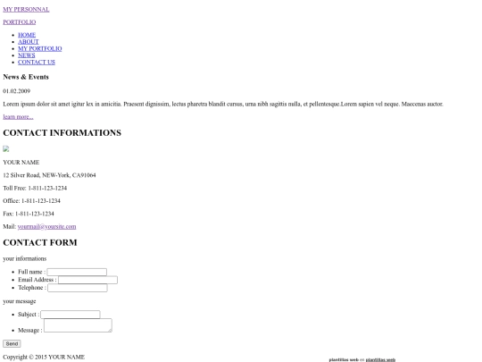 Pagina examen/contact screenshot