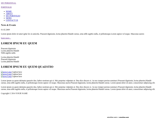 Pagina examen/news screenshot