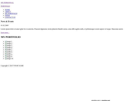 Pagina examen/portfolio screenshot