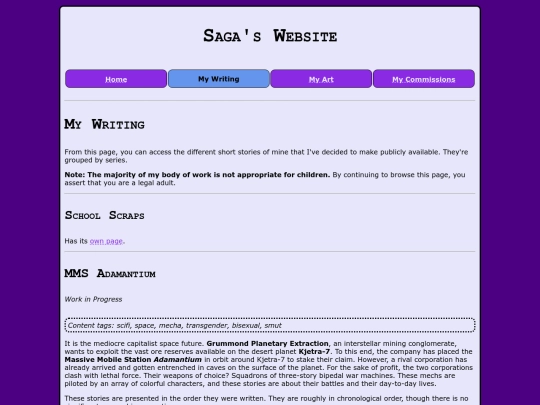 writing screenshot