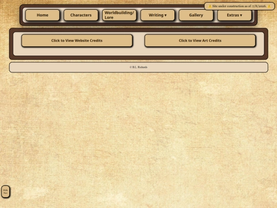Extras/Credits screenshot