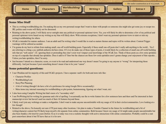 Extras/FAQ screenshot