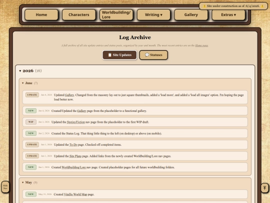 Extras/LogArchive screenshot