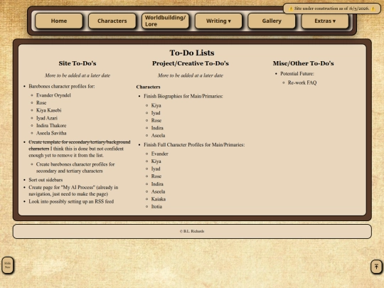 Extras/ToDos screenshot